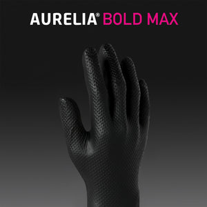 Aurelia Bold Max 6mil Nitrile Powder Free Examination Gloves Black - FREE INEOS OFFER